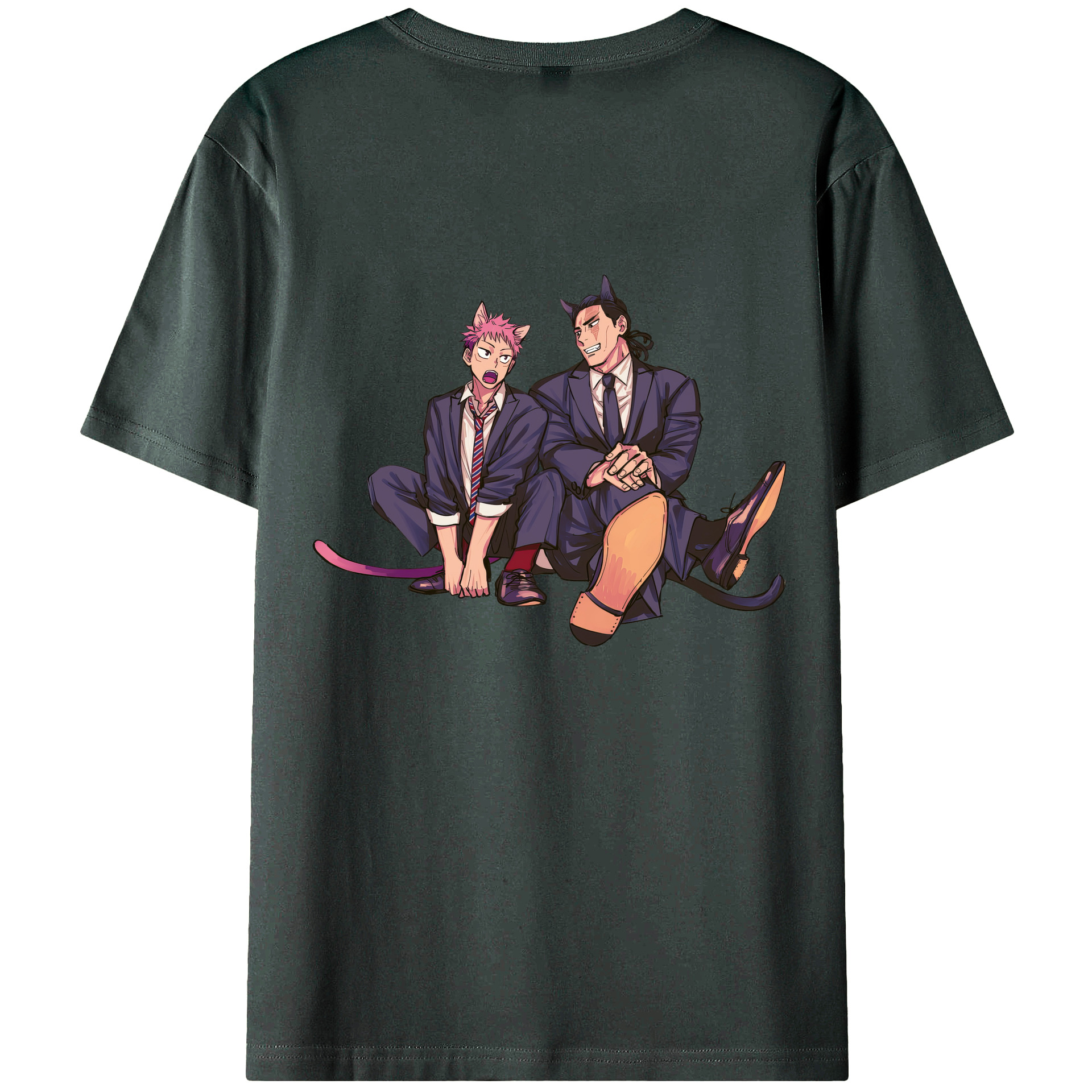 （画像用） 呪術廻戦 Jujutsu Kaisen 綿100％ メンズ半袖Tシャツ（バックプリント） 通気性